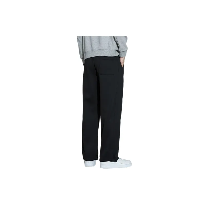Sporty Loose Blended Synthetic Fabrics Casual Pants-5