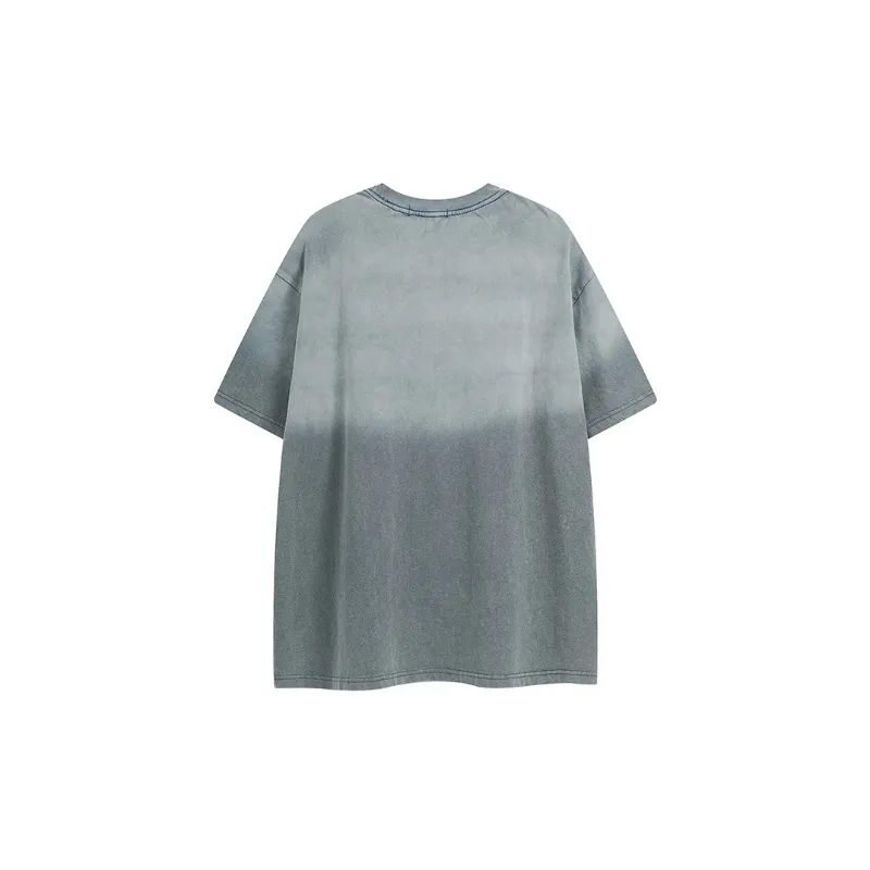 Trendy Wash Embroidery Casual Short Sleeve T shirt-1