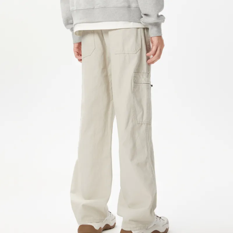 Retro Casual Cotton Cargo Pants-3