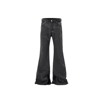 Washed Distressed Water Ripple Jeans