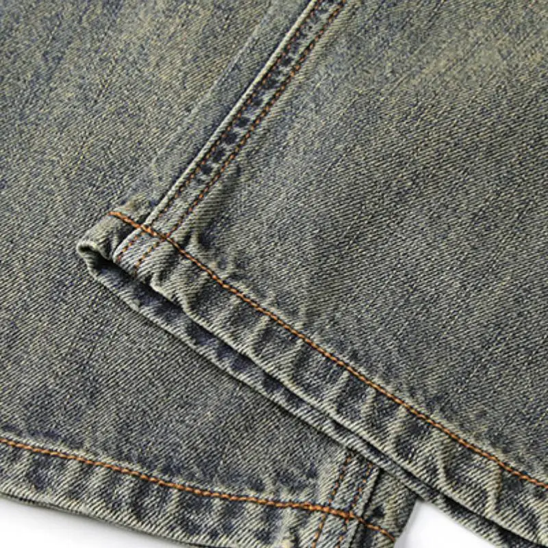 Retro Straight Leg Jeans-5
