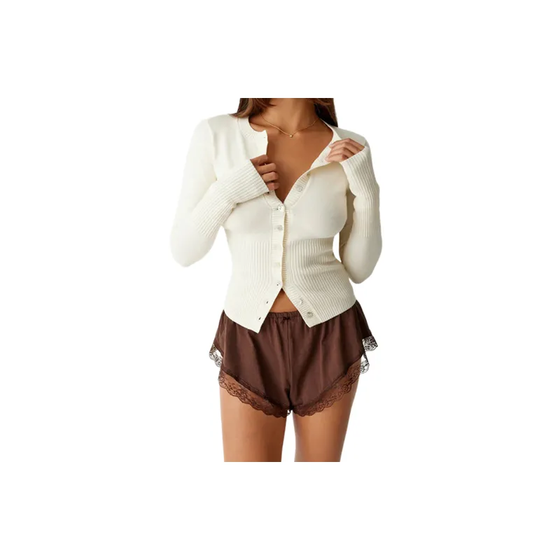 Casual Simple Plain Knitwear Women-0