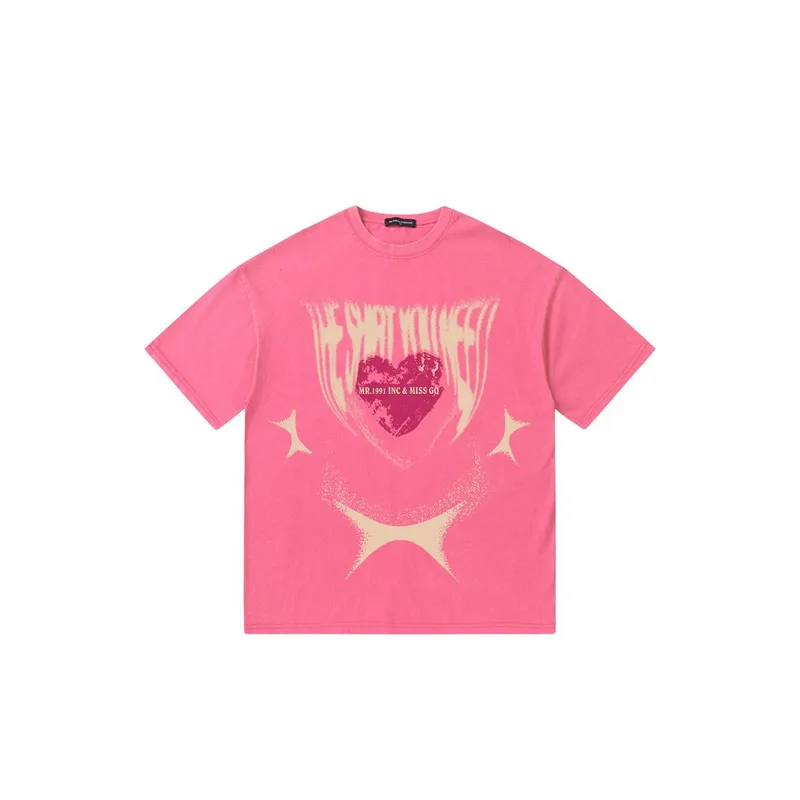 Design Letters Graffiti Short Sleeve T shirt-8