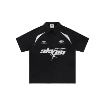 Street Letter Cool Silk Cotton Shirt