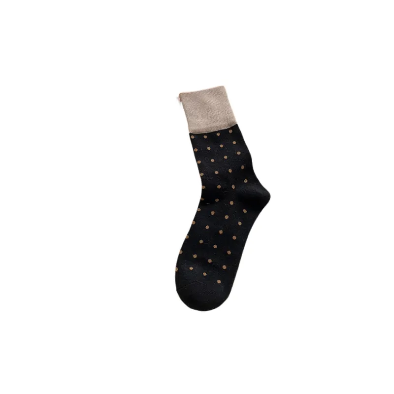 Fashionable Simple 100% Cotton Mid Calf Sock-0