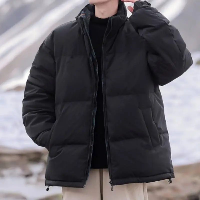 Simple Basics White Duck Down Jacket-2