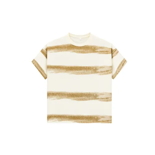 Fashionable Striped Blended Synthetic Fabrics T-Shirt