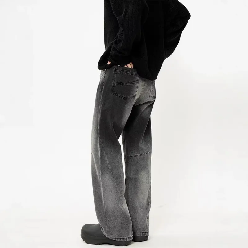 Fashion Retro Straight Jeans-3