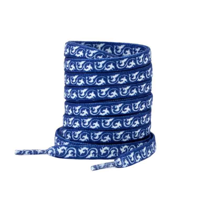 Blue And White Porcelain Pattern Shoelaces-0