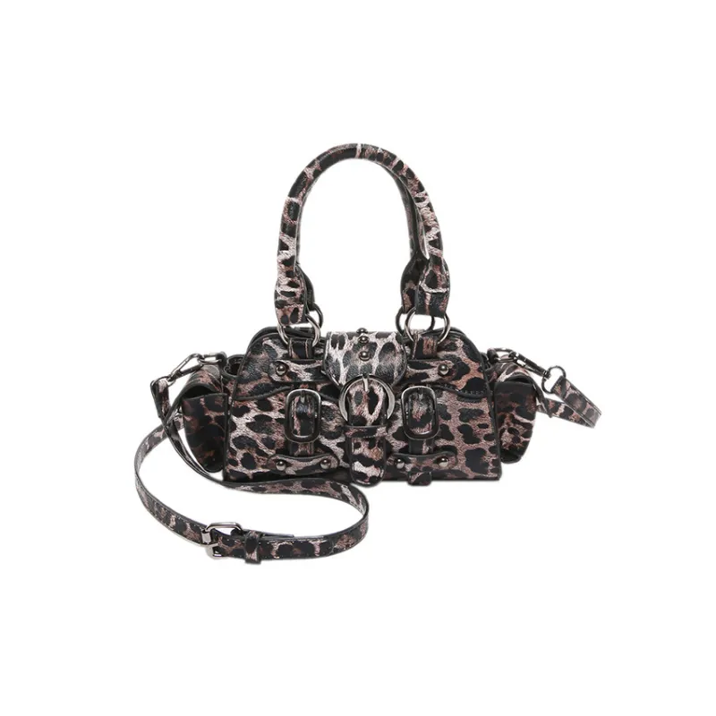 Retro Leopard Print Handbag-2