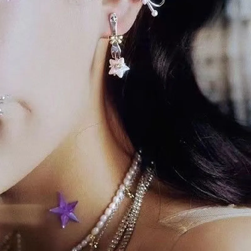 Fashionable Pearl Bow Earring-1
