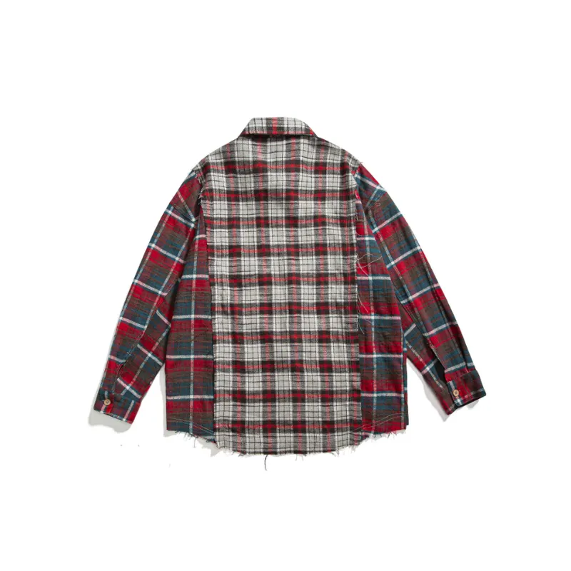 Retro Plaid Long Sleeved Shirt-1