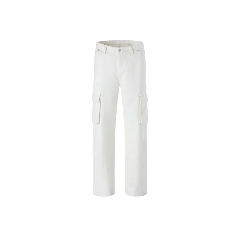 Casual Loose Denim Cargo Pants-0
