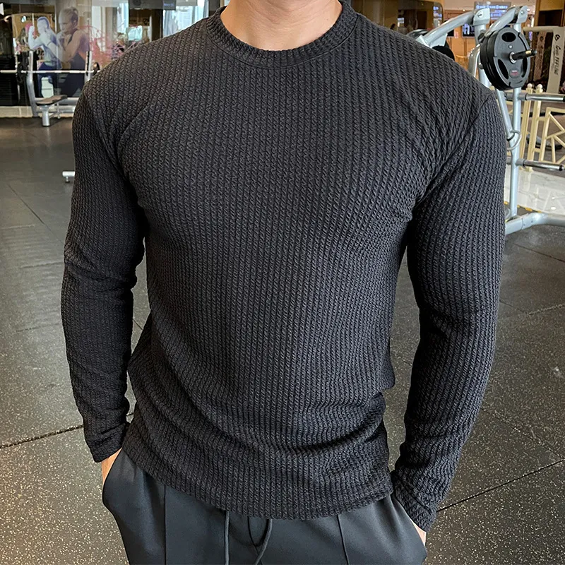 Fashionable Simple Snakeskin Fabric T Shirt-2