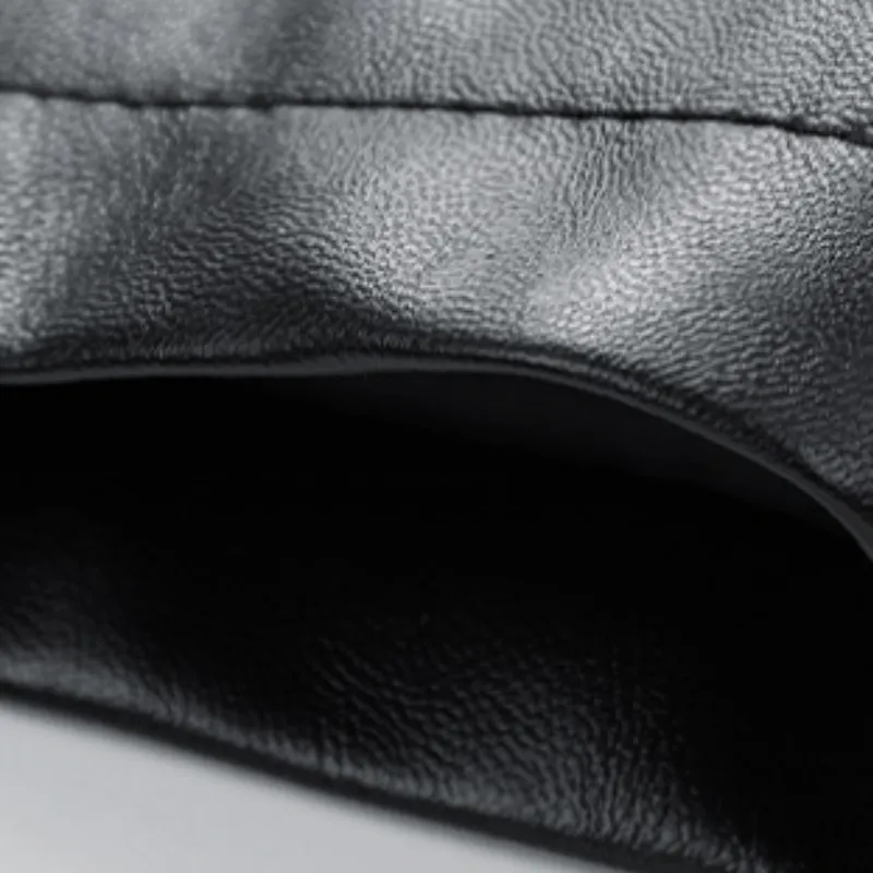 Basics Simple Artificial LeatherJacket-5