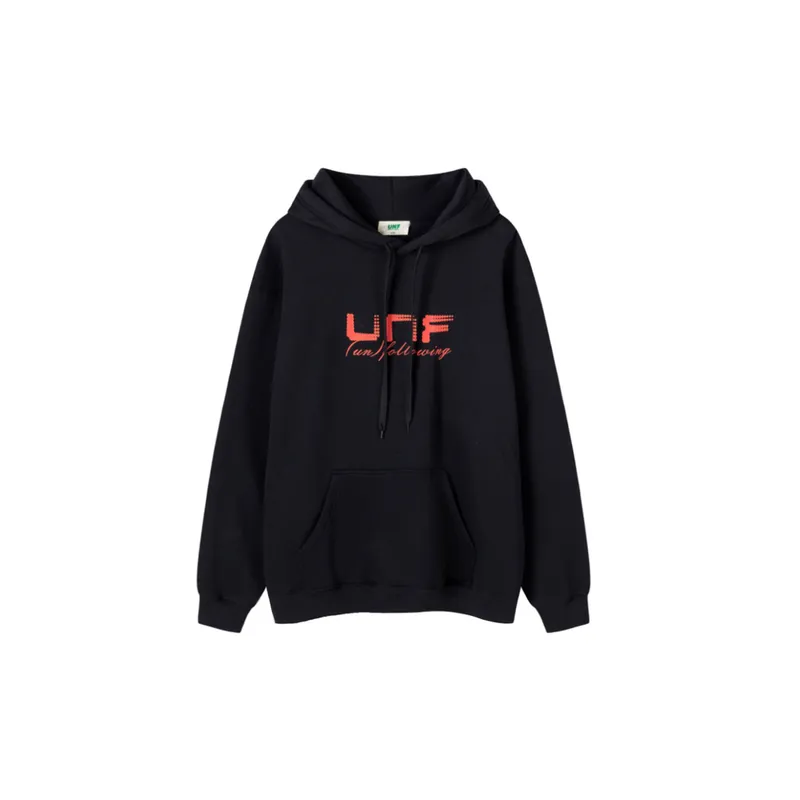 Fleece lined Base Letter Logo Printing Hoodie-0