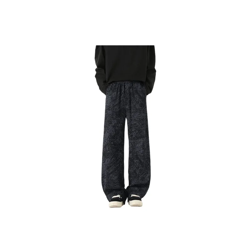 Simple Loose Polyester Sports Pants-0