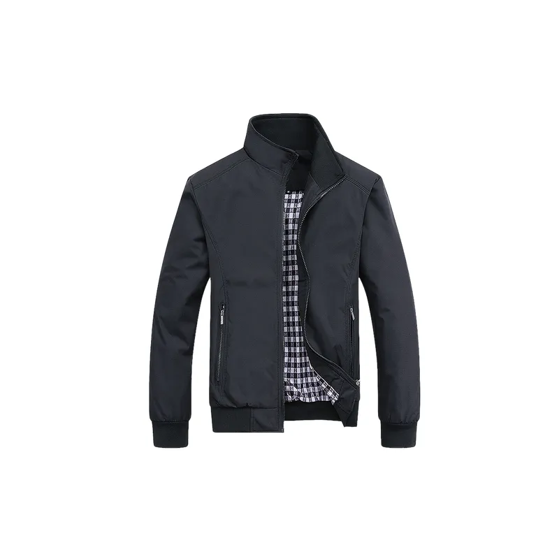Casual Zipper Blended Synthetic Fabrics Jacket-2