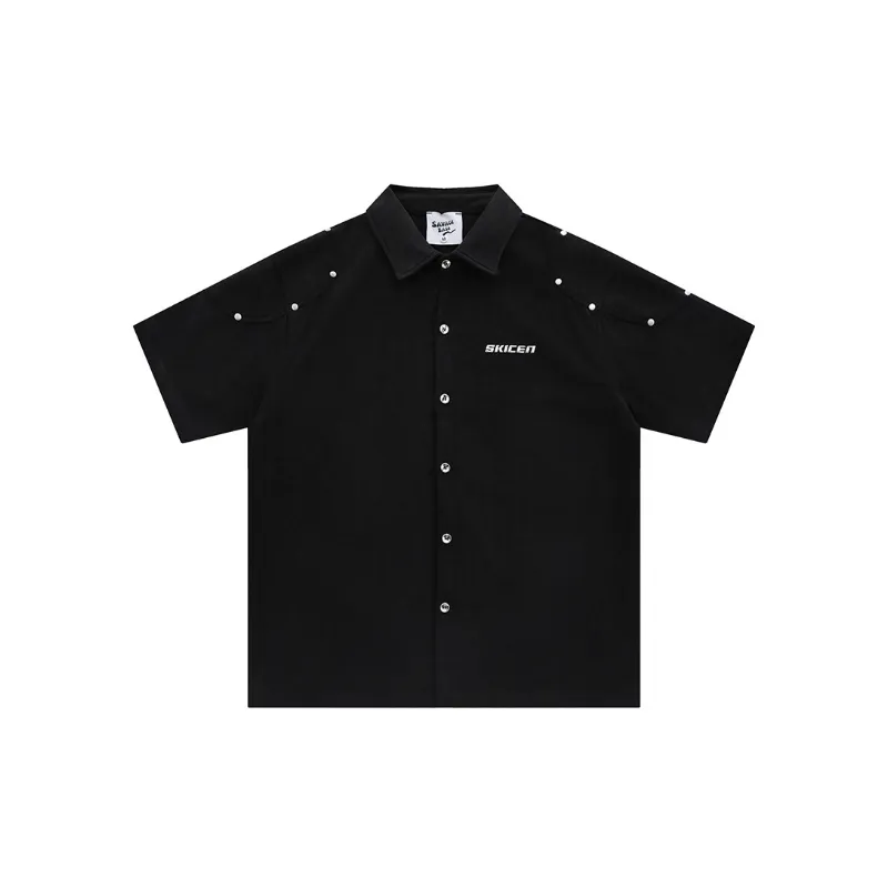 Loose Casual Metal Suede Shirt-4