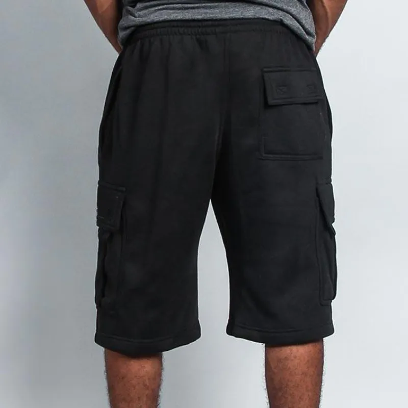 Casual Loose Cotton Blended Fabric Cargo Shorts-1