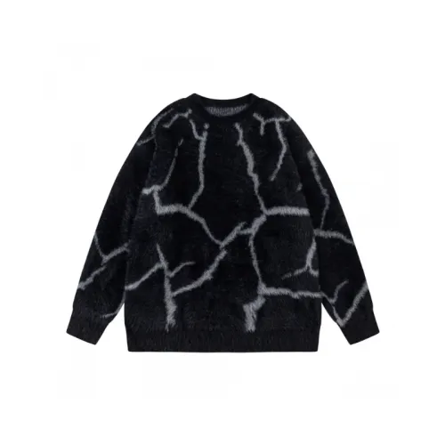 Retro Black Pattern Long Sleeve Sweater