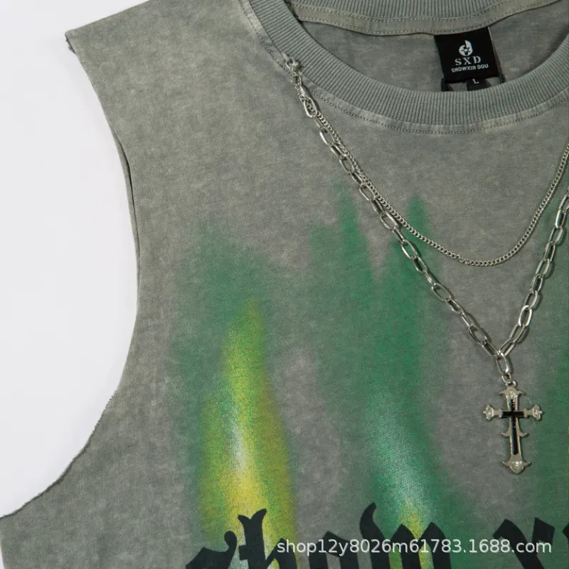 Street Loose Cotton Vest-2