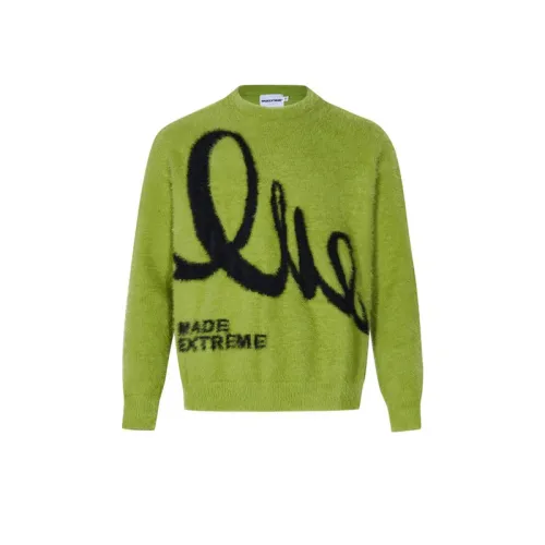 Street Letter Jacquard Crewneck Sweater