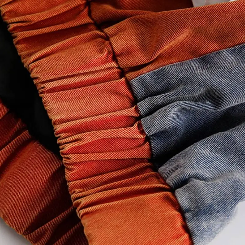 Contrast Color Loose Jacket-3