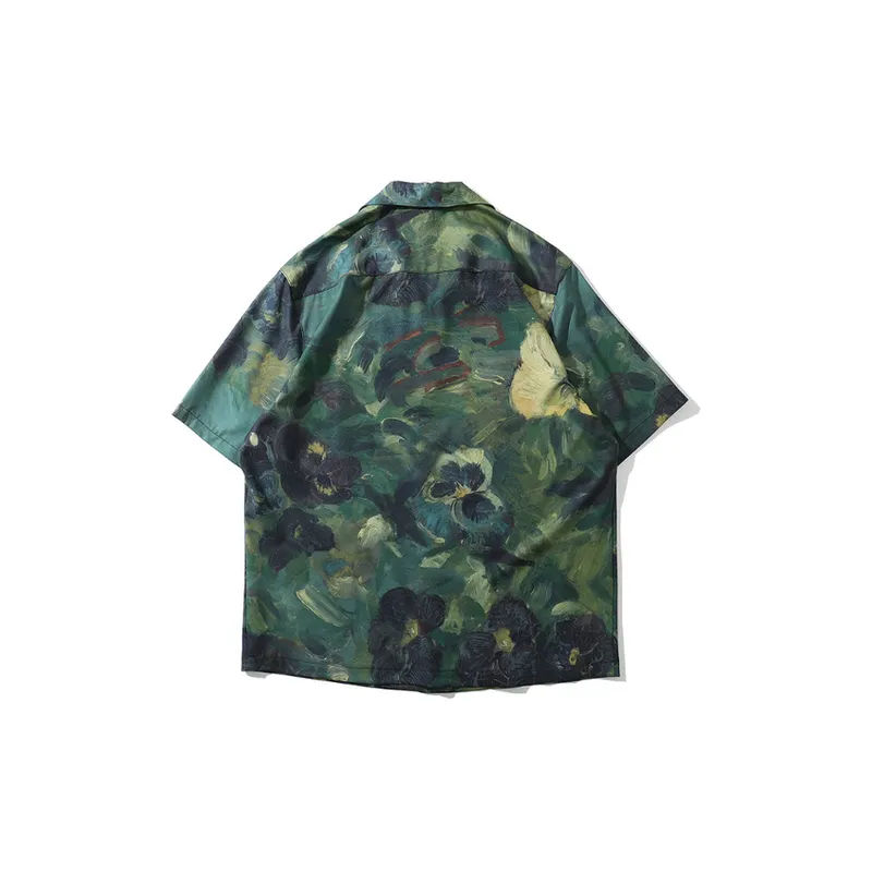 Retro Oil Painting Short Sleeved Jacket-1