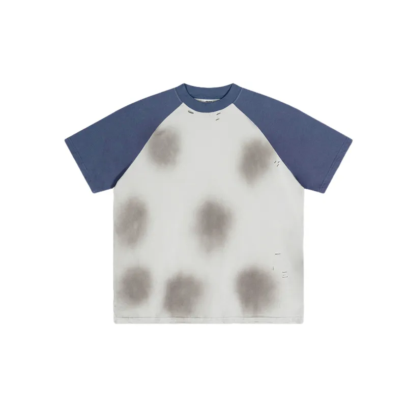 Preppy Contrast Color Cotton T Shirt-8