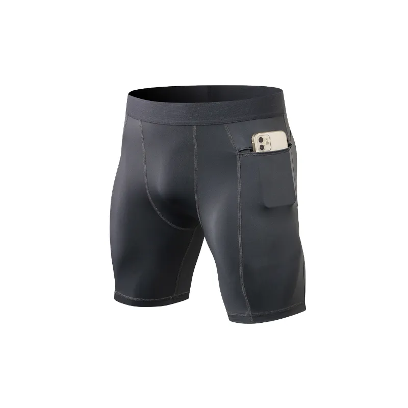 Simple Plain Polyester Sports Shorts-2