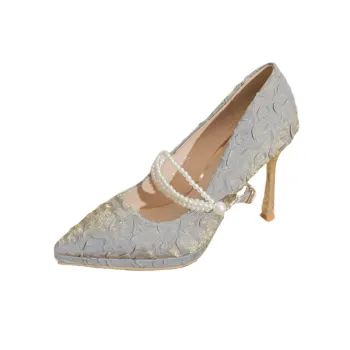 Elegant Pearls High Heels