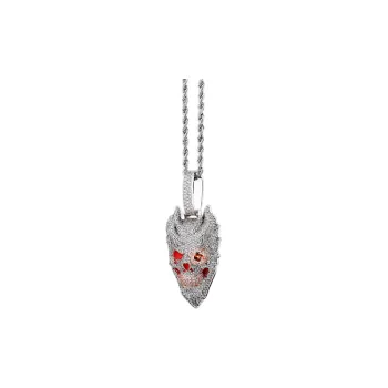 INS Hot Sale Flame Hell Ghost Full Of Zircon Oil European And American Hip Hop Pendant Fashion Accessories