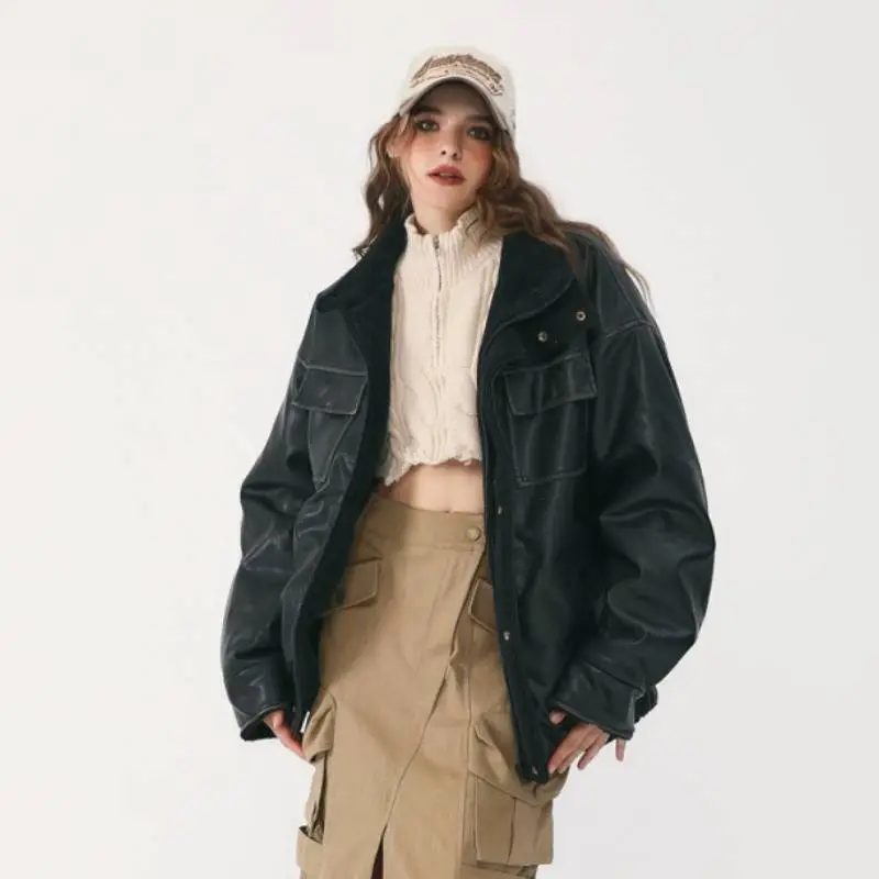 Funky Loose PU Jacket-2