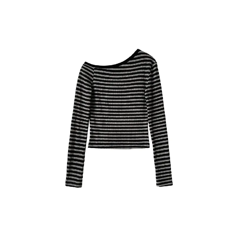 Sexy Long Sleeve Polyester T Shirt-1