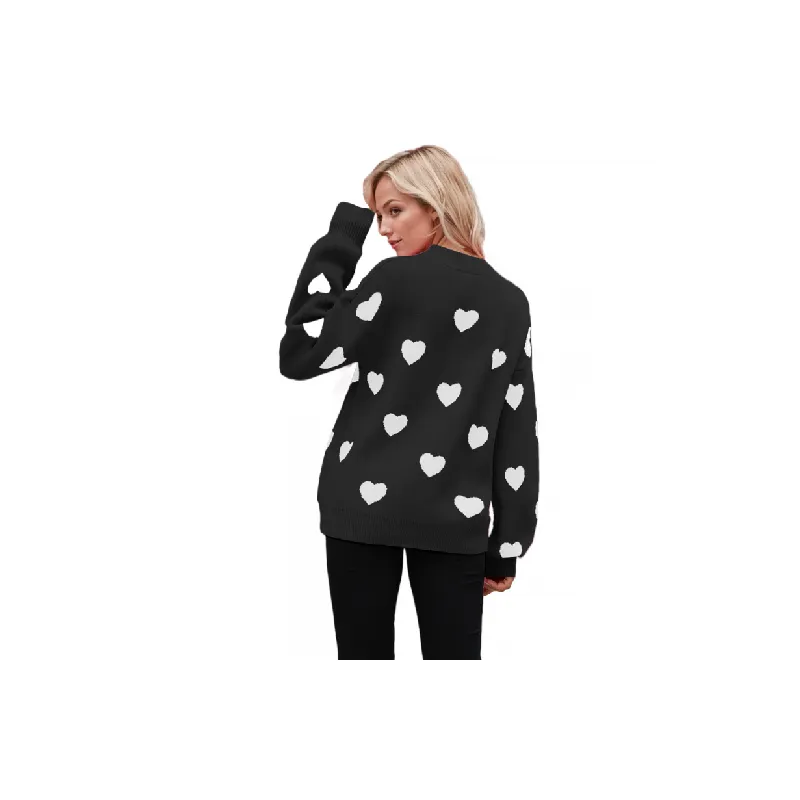 Casual Loose Knitted Fabric Sweater Women-9