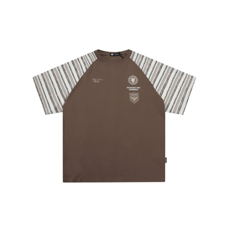 Contrast Striped Raglan Short Sleeved T Shirt-2