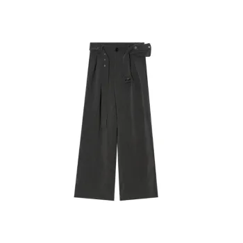 Strap Wide Leg With Card Bag Casual Pants