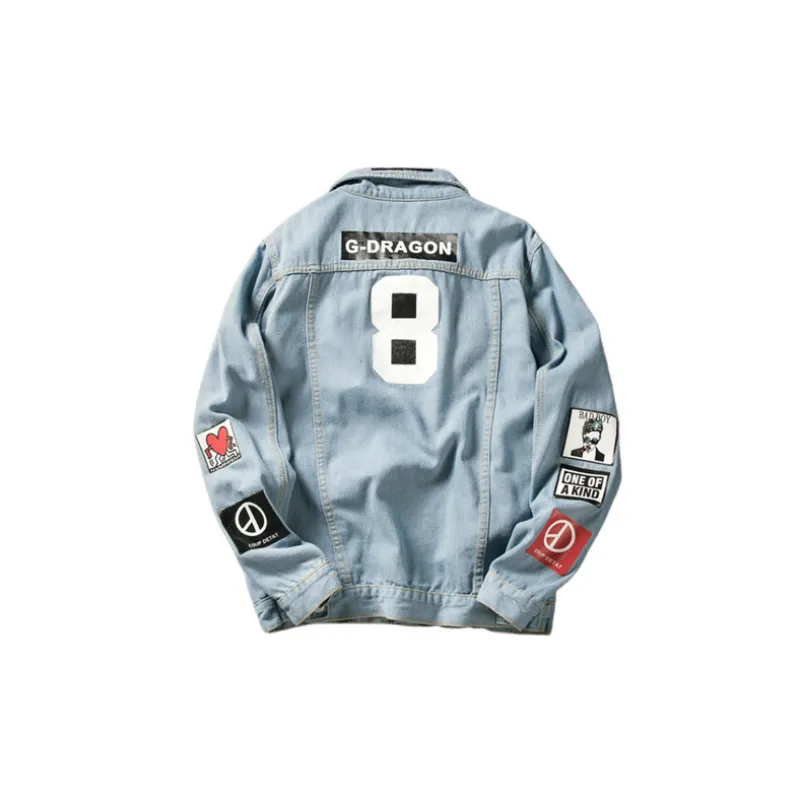 Large Size Handsome Casual Denim Jacket-1