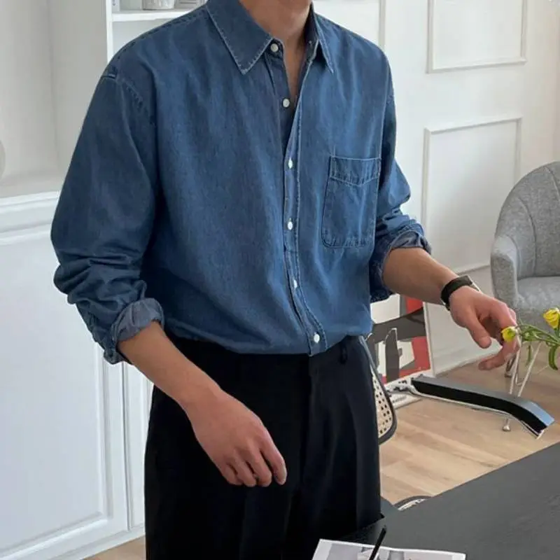 Washed Distress Cotton Shirt-2