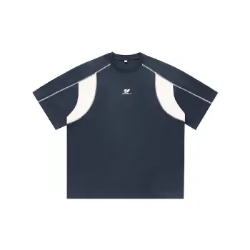 Retro Embroidery 100% Cotton T Shirt
