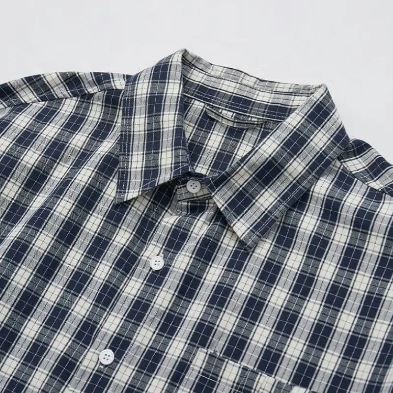 Casual Loose Yarn Dyed Fabric Shirt-2