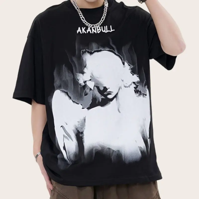 Casual Loose Combed Cotton T-Shirt-1