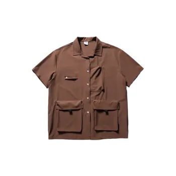 Retro Cuban Collar Work Shirt