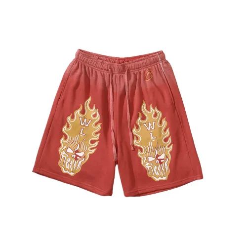 Street Washed Print Cotton Blended Fabric Casual Perfect shorts