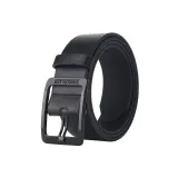 Black Buckle Black Leather