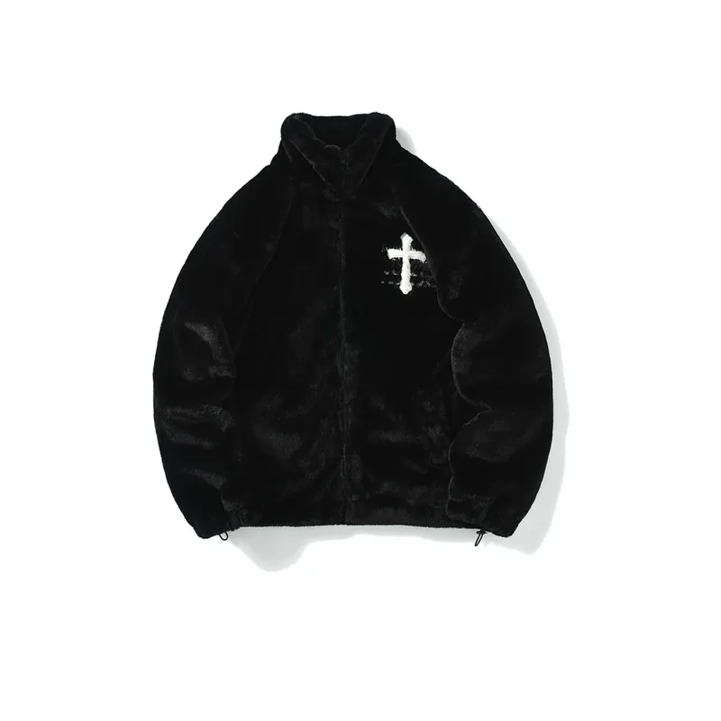 Hip Hop Printed Lambswool Jacket-4