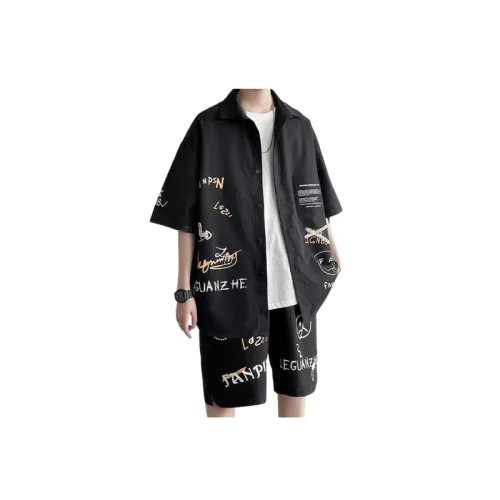 Large Size Shorts and Shirt Set