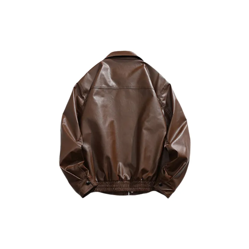 Fashionable Waterproof Polyester Leather Jacket Women-7