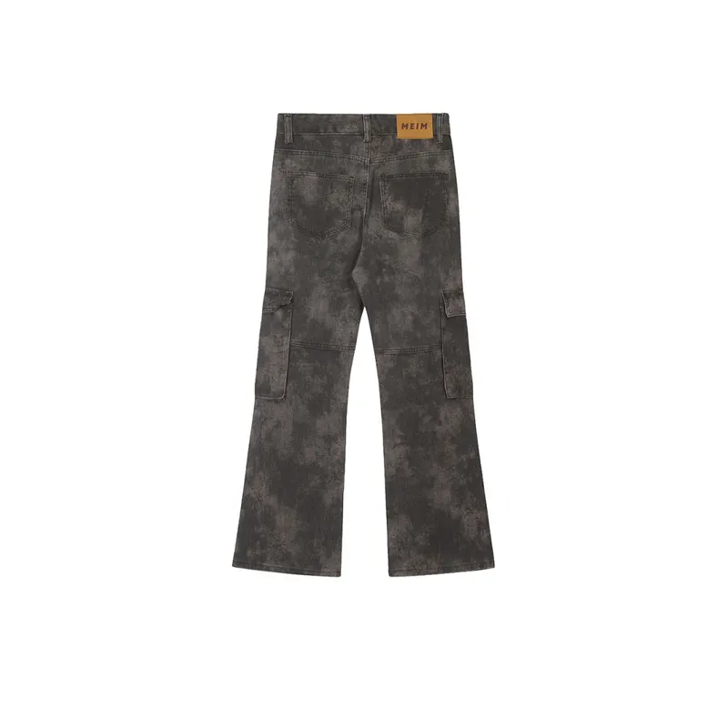 Tie Dyed Split Stitching Trousers-6